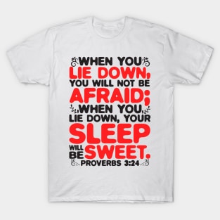 Proverbs 3:24 Your Sleep Will Be Sweet T-Shirt